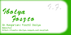 ibolya foszto business card